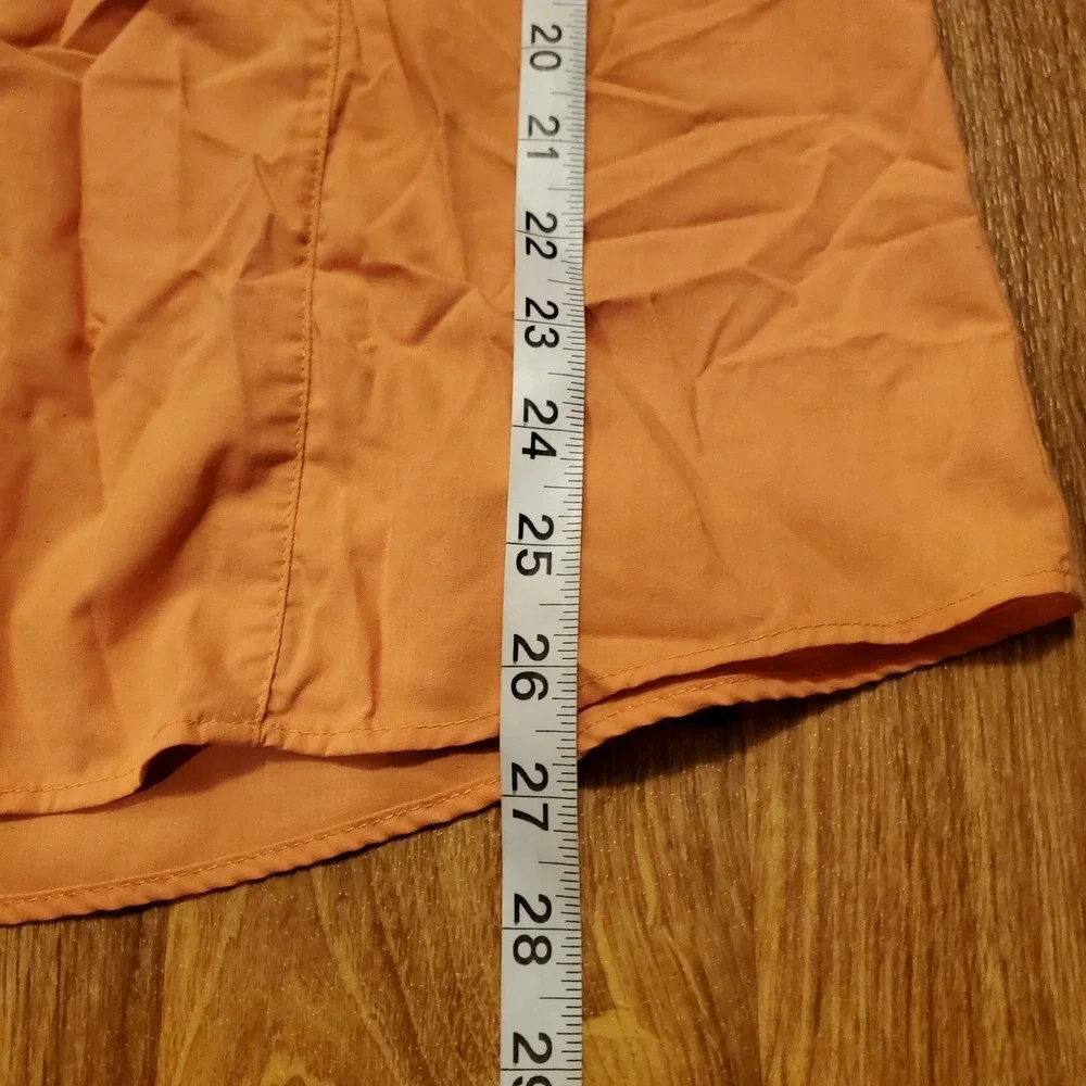 Vintage 90s El General Western‎ Shirt Men Medium Orange Cross Embellished